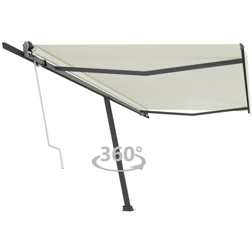 vidaXL Prostostoječa avtomatska tenda 500x300 cm krem, (20743222) Cene