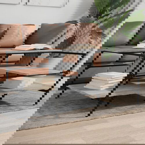 vidaXL Klubska mizica siva sonoma 100x100x48,5 cm inženirski les Cene
