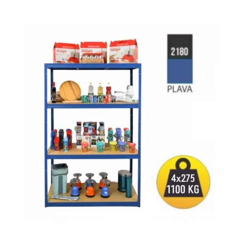 SmartStorage polica metal medijapan 180x120x60cm 4x275kg Slike