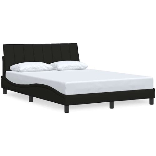 VidaXL Okvir kreveta bez madraca crni 120 x 200 cm od tkanine Slike