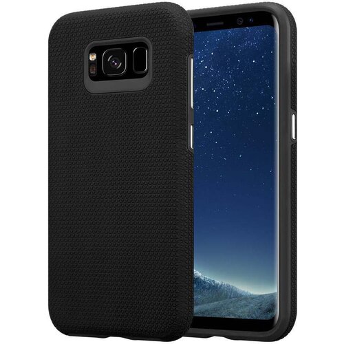 Cadorabo Ohi&amp;scaron;je, združljiv s Samsungom v Dahlia Black - zunanji hibridni za&amp;scaron;čitni pokrov z dodatno oprijemljivo povr&amp;scaron;ino v trikotniku, narejen iz silikona in plastike, (20571690) Slike