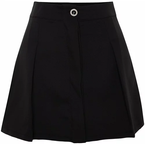Trendyol Black Premium Mini Pleated Woven Skirt