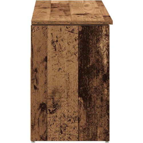  Klupa za cipele boja staro drvo 102x30,5x45cm konstruirano drvo Slike