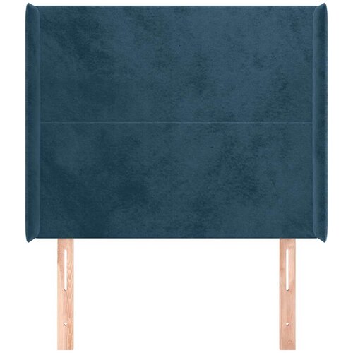  Uzglavlje s u&amp;scaron;ima tamnoplavo 93x16x118/128 cm bar&amp;scaron;unasto Slike