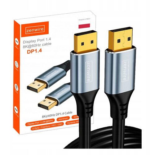 Zenwire ZC-14 DisplayPort kabel 1.4, 3 m, 8K 60 Hz, 4K 120 Hz, HDR za PC in monitor, (5000312719) Cene