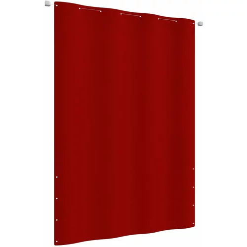 Balkonski zastor crveni 160 x 240 cm od tkanine Oxford