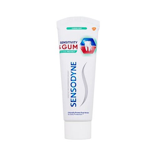Sensodyne Sensitivity &amp;amp; Gum Caring Mint zubna pasta za osjetljive zube i desni 75 ml Slike