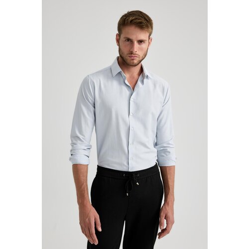 Defacto Slim Fit Poplin Long Sleeve Cotton Shirt Cene