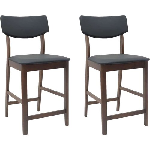  Trpezarijske stolice 2 pcs Svijetlosmeđa 48 x 49 x 95 cm - svijetlo smeđa i crna Slike