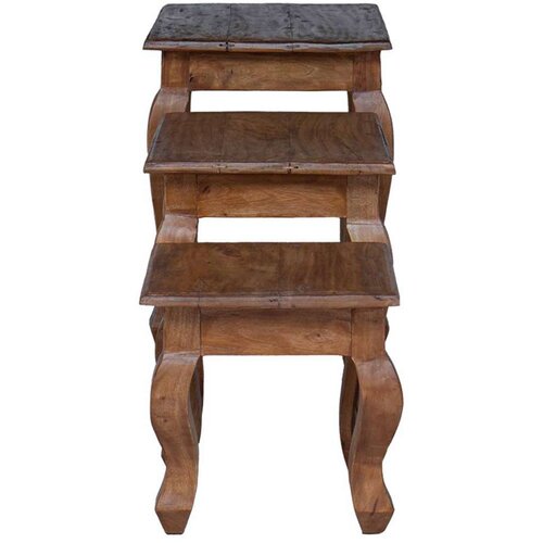  Nesting miza 3 pcs Rjava Trden mahagonijev les, (5000163951) Slike