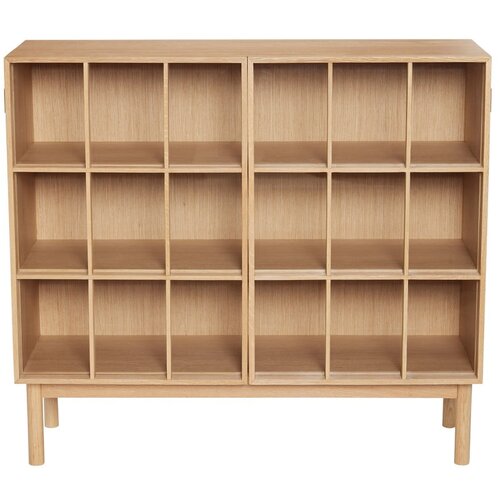 Hübsch Vitrina iz hrastovega lesa 100x90 cm Shoji - Cene