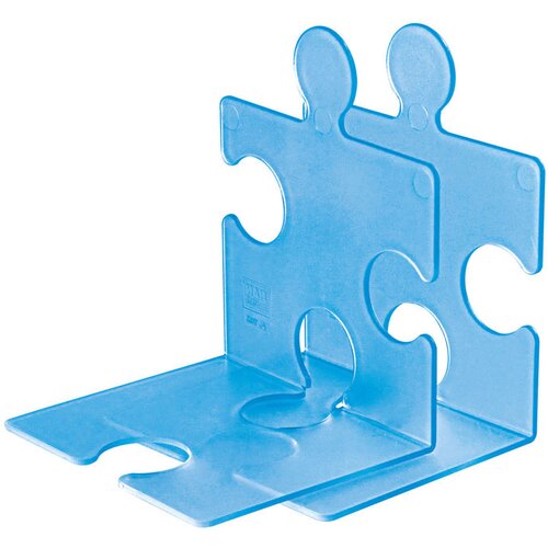 Han držalo za knjige/cd-je puzzle, prosojno modra, 2 kosa Cene