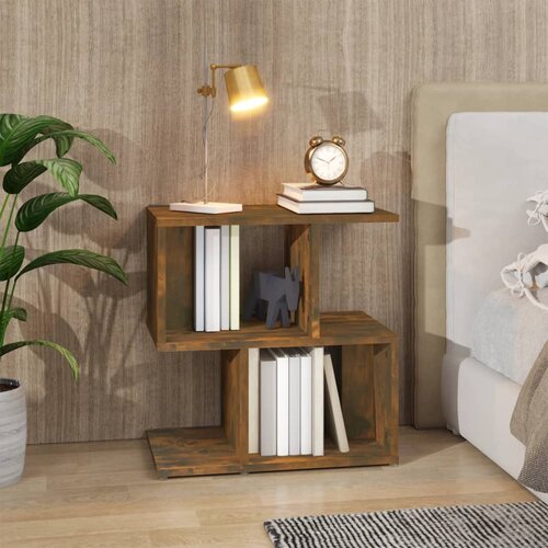 The Living Store Nočna omarica dimljeni hrast 50x30x51,5 cm konstruiran les - Nočna Omarica, (21433166) Cene