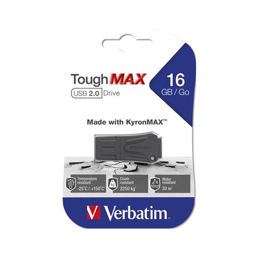 Verbatim ToughMAX 16GB, USB 2.0 memorija, crna Slike