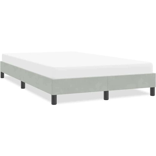  posteljni okvir brez vzmetnice svetlo siva 120x210 cm žamet, (21829675) Slike