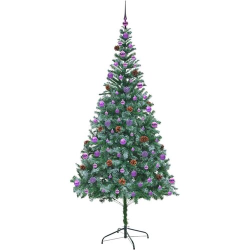 VidaXL Umjetno božićno drvce s stalakom Zelena 210 cm PVC i čelik Slike