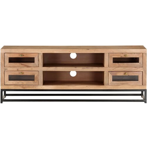 Maison Chic TV omarica - TV stojalo - Televizijska omarica 110x30x40 cm trden akacijev les, (21700223) Slike