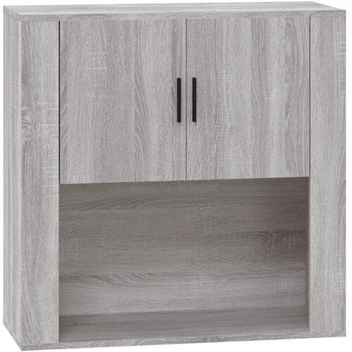 Maison Chic Stenska omarica - Zidna omarica siva sonoma 80x33x80 cm inženirski les iu763, (22063162) Slike