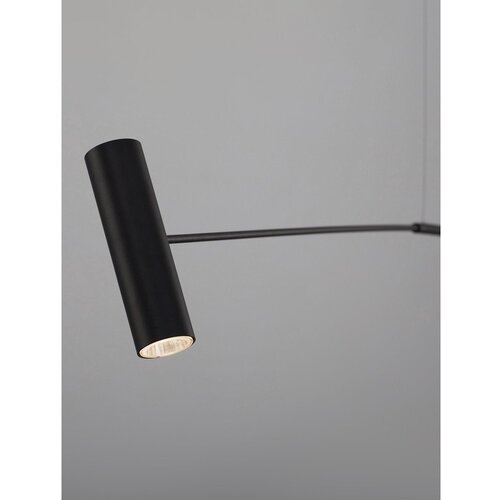 Nova Luce Mat črna kovinska LED stoječa svetilka (vi&amp;scaron;ina 250 cm) Voice &amp;ndash; Slike