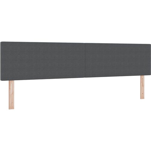  LED Box Spring Krevet Tamno siva i bijela 200 x 200 cm Slike