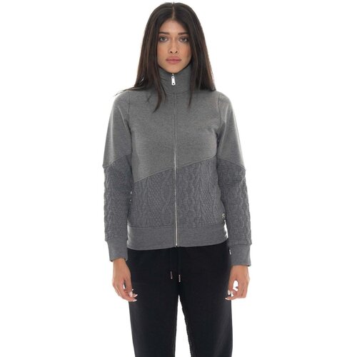 Leone 1947 Telovniki & Jope Woman High Collar Full Zip Braid Siva Cene