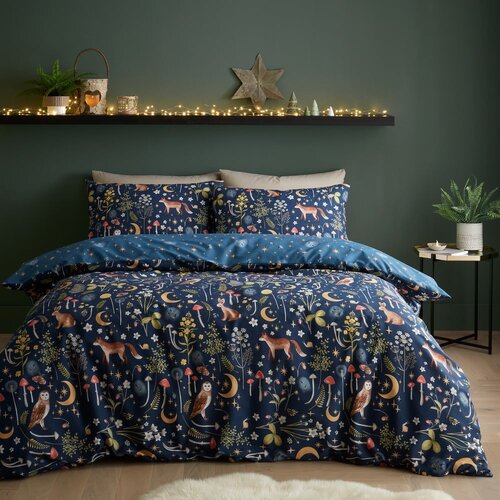 Catherine Lansfield Temno modra posteljnina 135x200 cm Enchanted Twilight – Cene