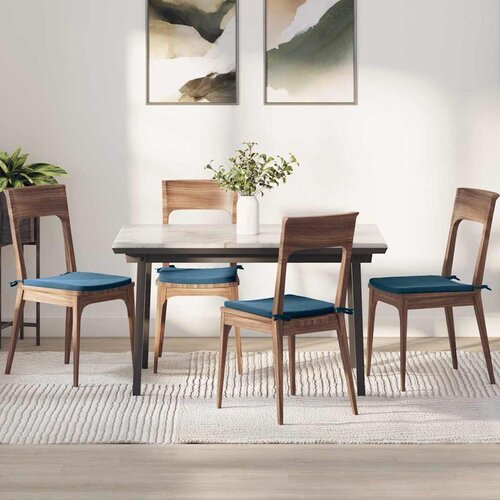  Jastučići za sjedenje 4 pcs Plava 40 x 40 x 3 cm Baršun Cene