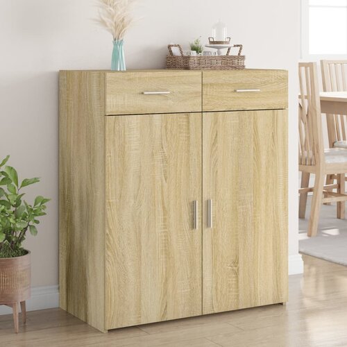  The Living Store Komoda sonoma hrast 80x42,5x93 cm inženirski les - Komoda, (21495946) Slike