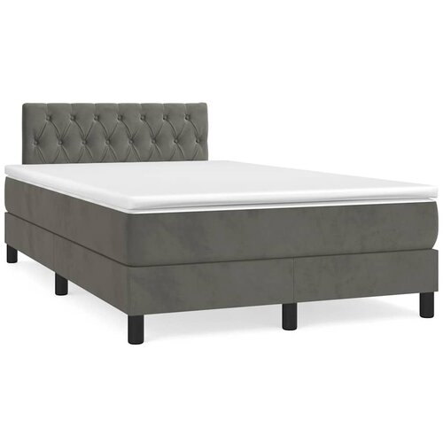  box spring s madracem LED tamnosivi 120 x 190 cm bar&scaron;un Cijene