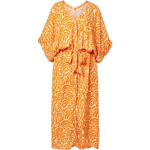 Monki Obleka oranžna / svetlo oranžna