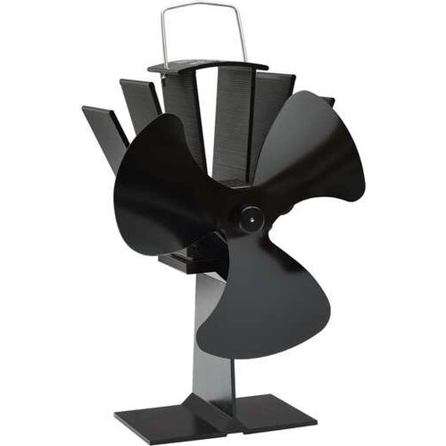  Ventilator za kamin na toploto s 3 krili črn Cene