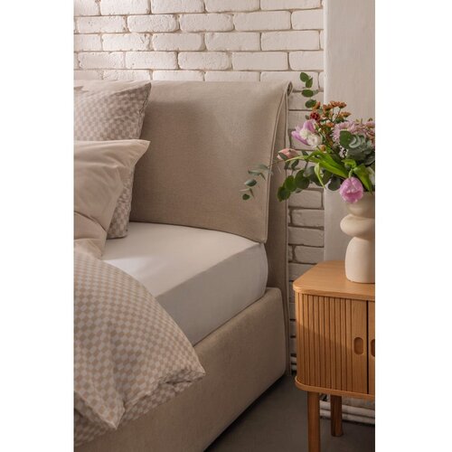 Bonami Selection Bež tapecirani bračni krevet s podnicom i prostorom za odlaganje 180x200 cm Thessa Pillow &amp;ndash; Slike
