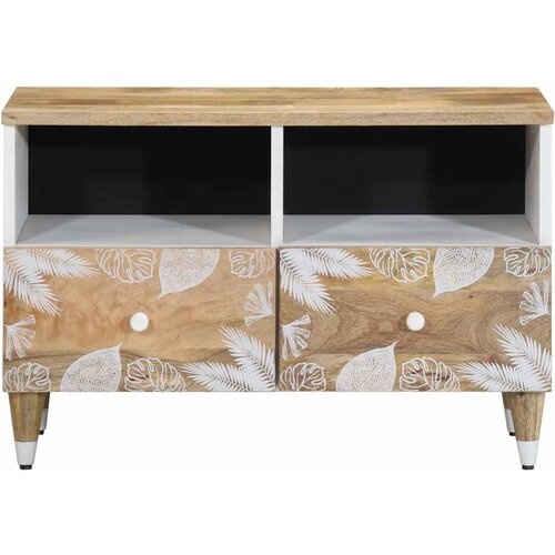Maison Chic TV omarica - TV stojalo - Televizijska omarica 70x33,5x46 cm Masivni les Mango, (21698777) Cene