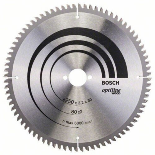 Bosch List kružne testere Optiline Wood 250 x 30 x 3.2 mm. 80 (2608640645) Slike