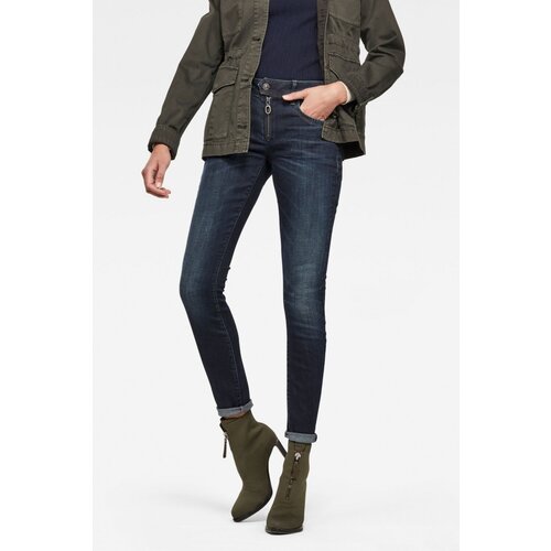 G-star Jeans - G-STAR Lynn Zipper Mid Skinny Wmn Steel-Blue Slike