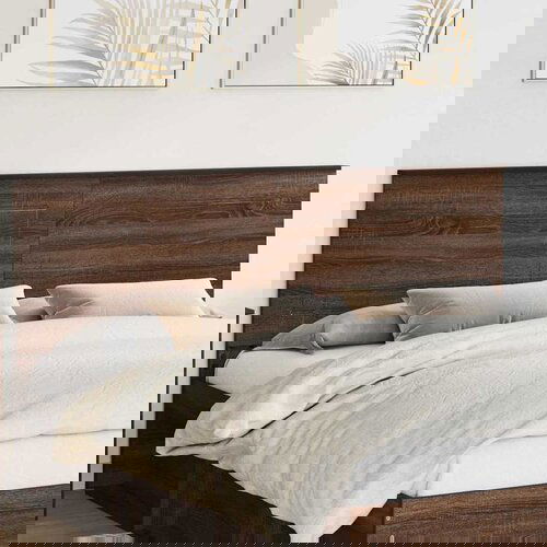 vidaXL Uzglavlje s uzglavljem Smeđi hrast 200 cm Konstruirano drvo Cene