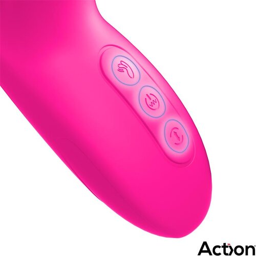 Action Antony Triple Function Double Tapping &amp;amp; Finger Wiggling Vibrator Pink Slike