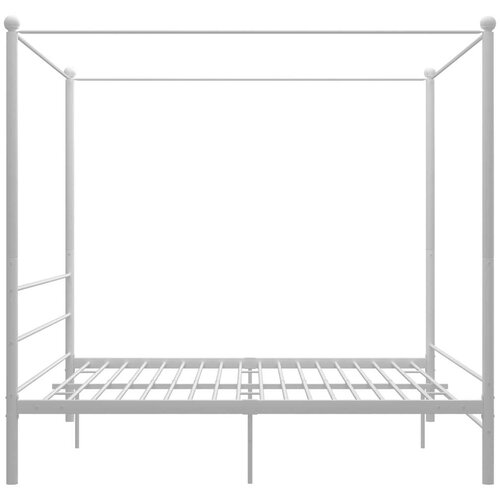  Okvir za krevet s nadstre&amp;scaron;nicom bijeli metalni 180 x 200 cm Slike