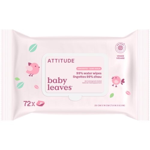 Attitude baby leaves 99% Water Wipes - 72 kos. Cene