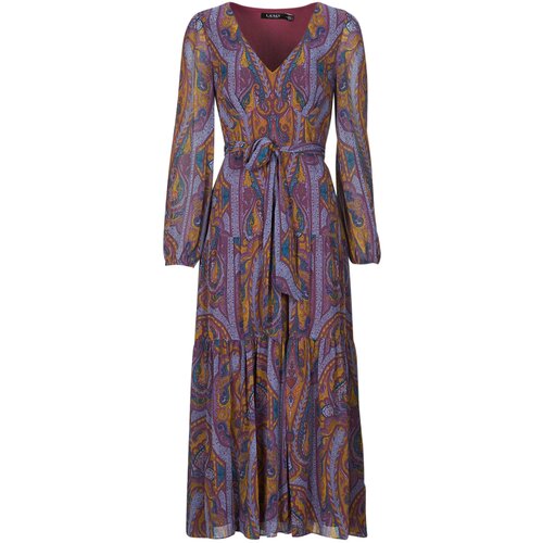 Polo Ralph Lauren Dolge obleke HATETA-LONG SLEEVE-DAY DRESS Večbarvna Slike