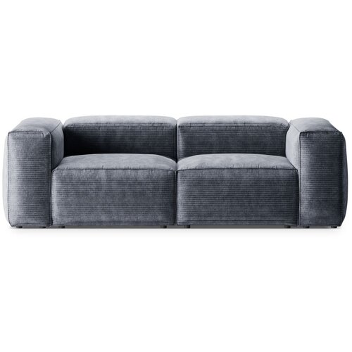 Cosmopolitan Design Prašno modra sedežna garnitura iz rebrastega žameta 224 cm Bergano – Cene