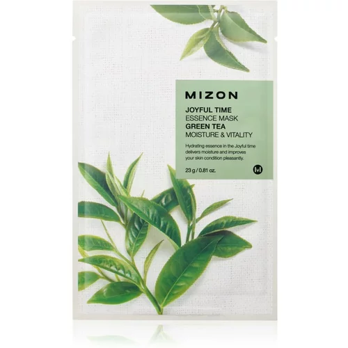 Mizon Joyful Time Green Tea maska iz platna z vlažilnim in revitalizacijskim učinkom 23 g
