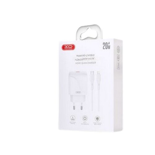  Kucni punjac XO L141 ulaz C 20W white + type-C cable Slike