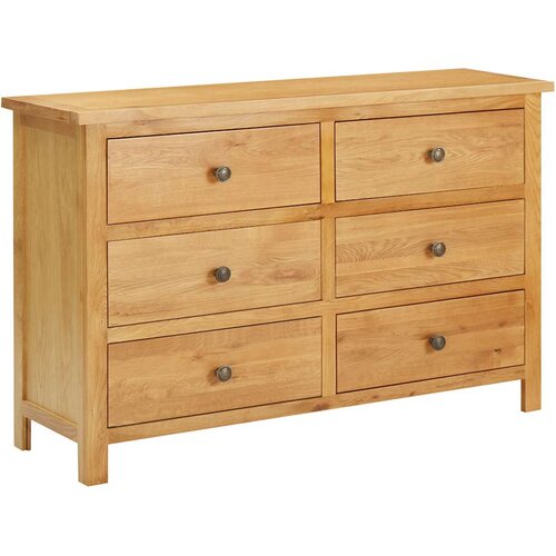  Komoda s ladicama 105 x 33,5 x 73 cm od masivne hrastovine Slike