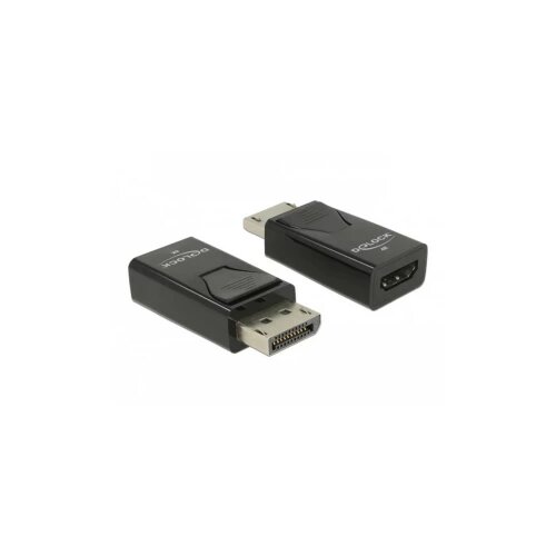 Delock 66234 DisplayPort / HDMI adapter [1x mu&amp;scaron;ki konektor DisplayPort - 1x ženski konektor HDMI] crna 0.00 m Slike