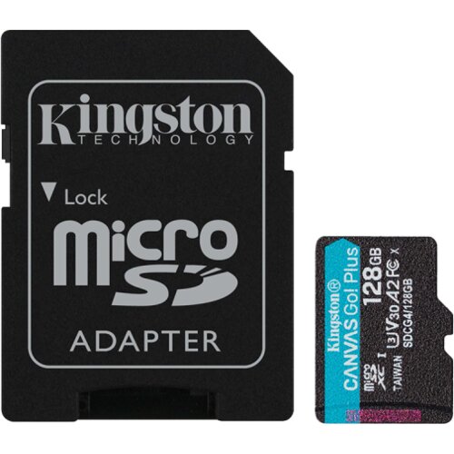 Kingston Micro SDXC card 128GB Canvas GoPlus Gen.4 200MB/s A2 U3 V30 Card + Adapter SDCG4/128GB Cijene