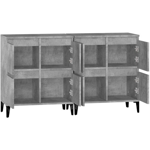  Komode 2 kom siva boja betona 60x35x70 cm od konstruiranog drva Slike