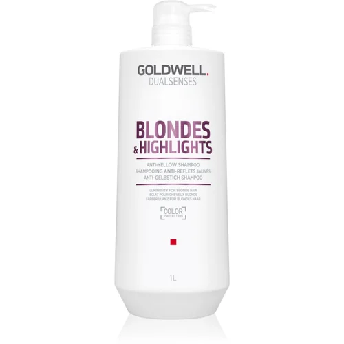 Goldwell Dualsenses Blondes & Highlights šampon za blond lase za nevtralizacijo rumenih odtenkov 1000 ml