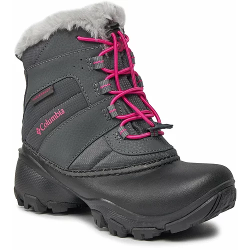 Columbia Škornji za sneg Youth Rope Tow™ Iii Waterproof 1637841 Dark Grey/ Haute Pink 089