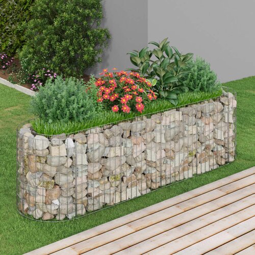 vidaXL Gabionska povišena gredica od pocinčanog željeza 190x50x50 cm Cijene